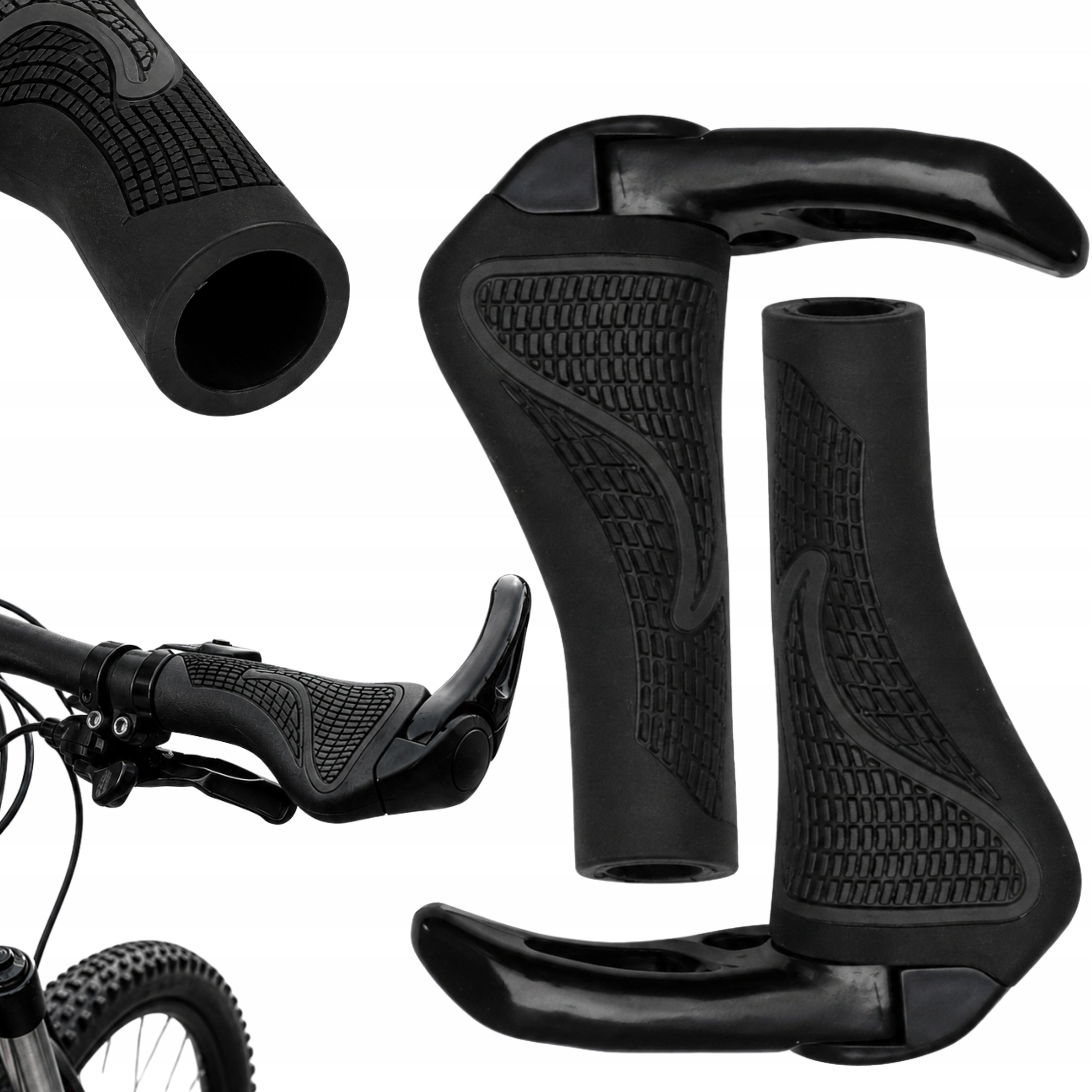 HANDLEBAR GRIPS MTB NON-SLIP RUBBER BIKE CORNERS