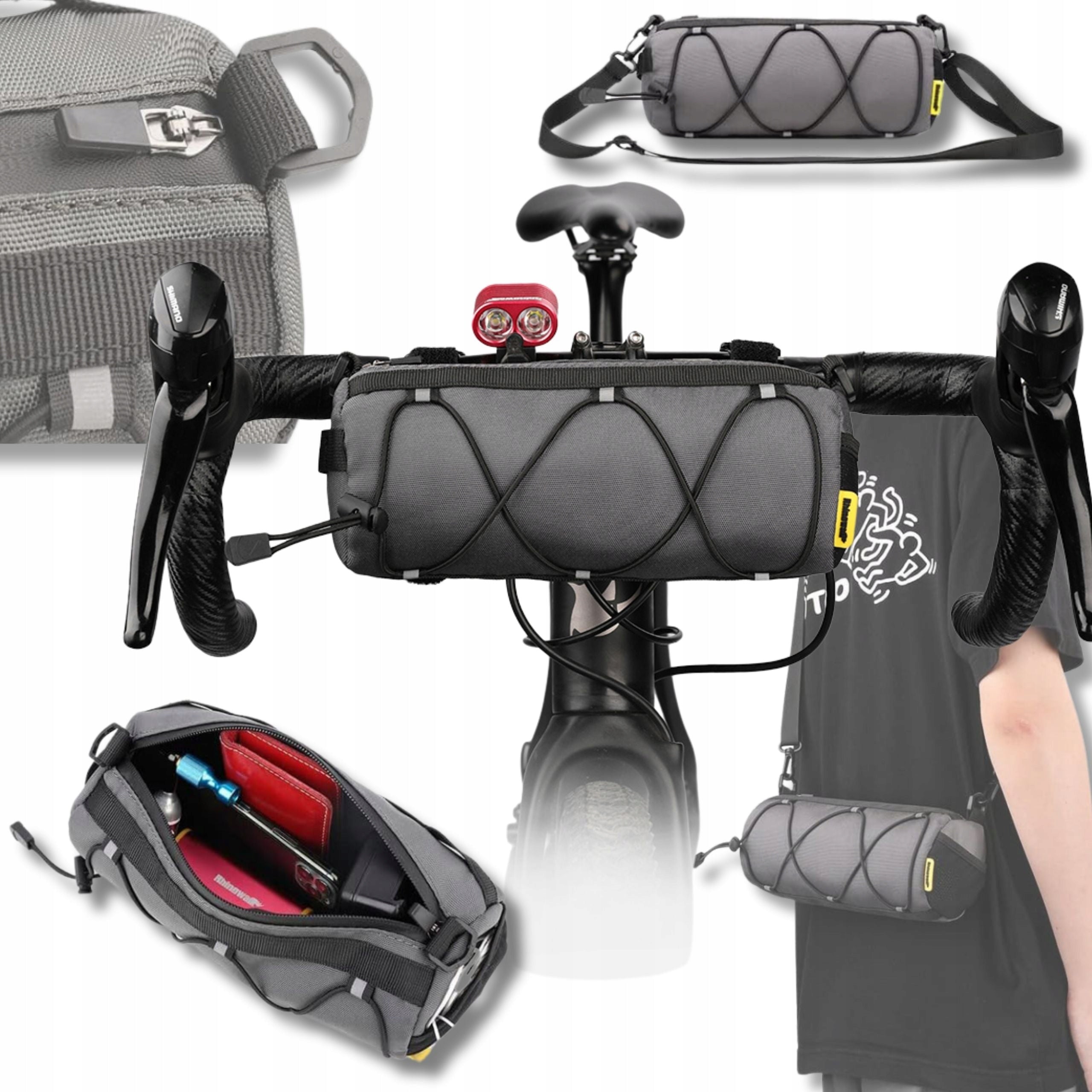 HANDLEBAR POUCH BICYCLE POUCH KIDNEY POUCH RHINOWALK SHOULDER BAG