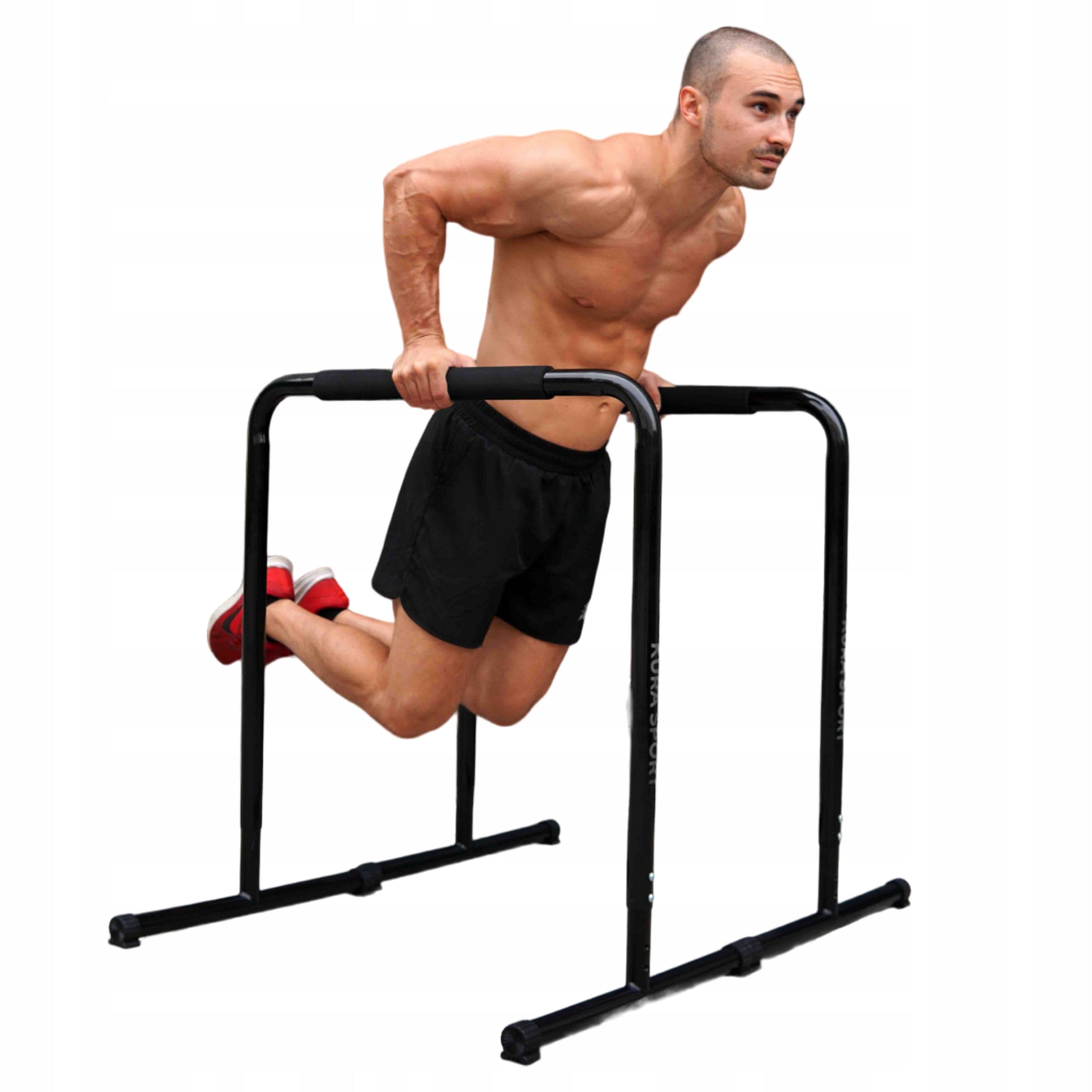 HANDRAILS FOR EXERCISE DIPS HIGH TRAINING METAL - KURA SPORT