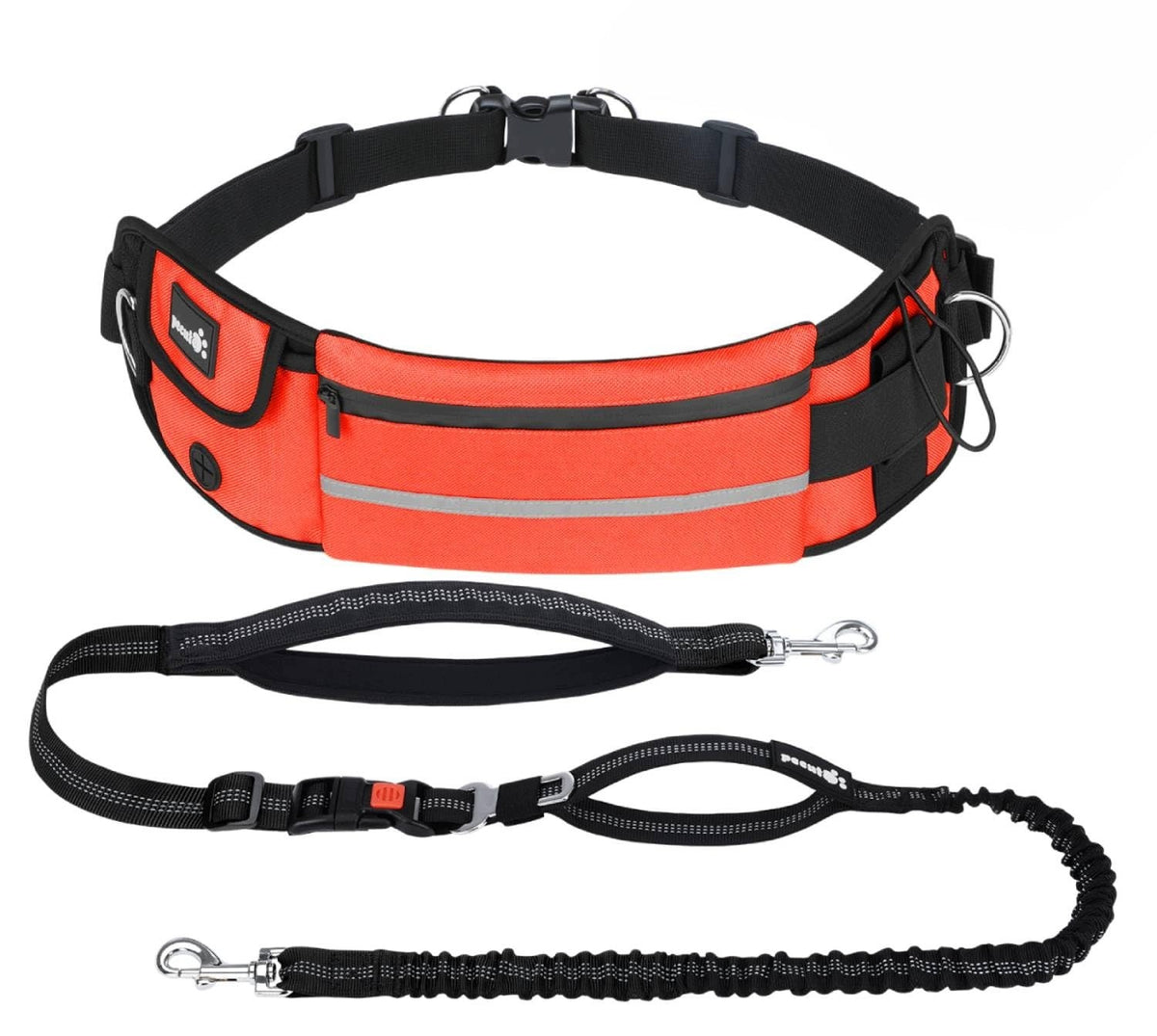 HANDS-FREE DOG LEASH WITH HIP BELT AND RUNNING BAG