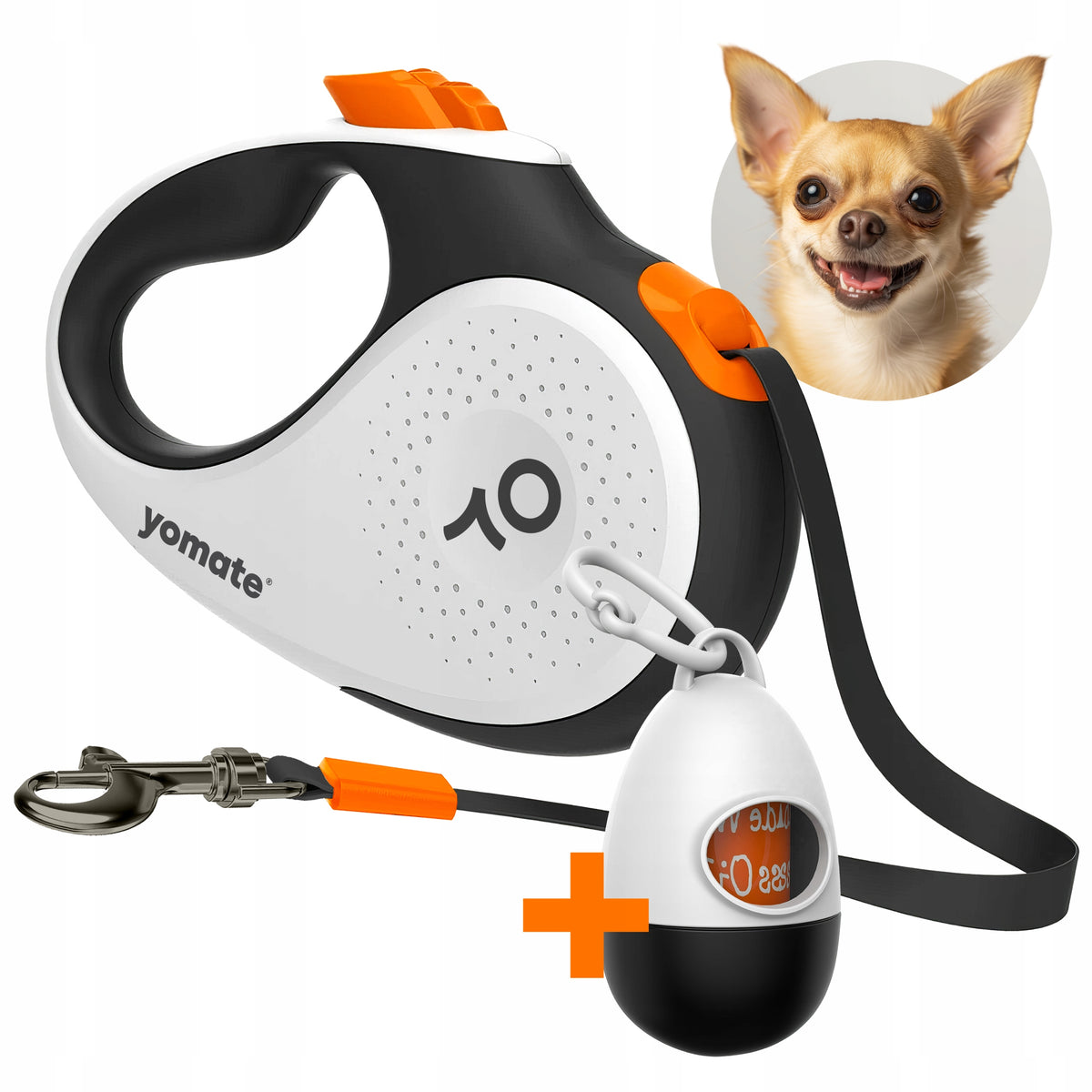 HANDY DOG LEASH up to 15 KG AUTOMATIC / ROLL-UP / LOCK / 5 Meters Packaging status original