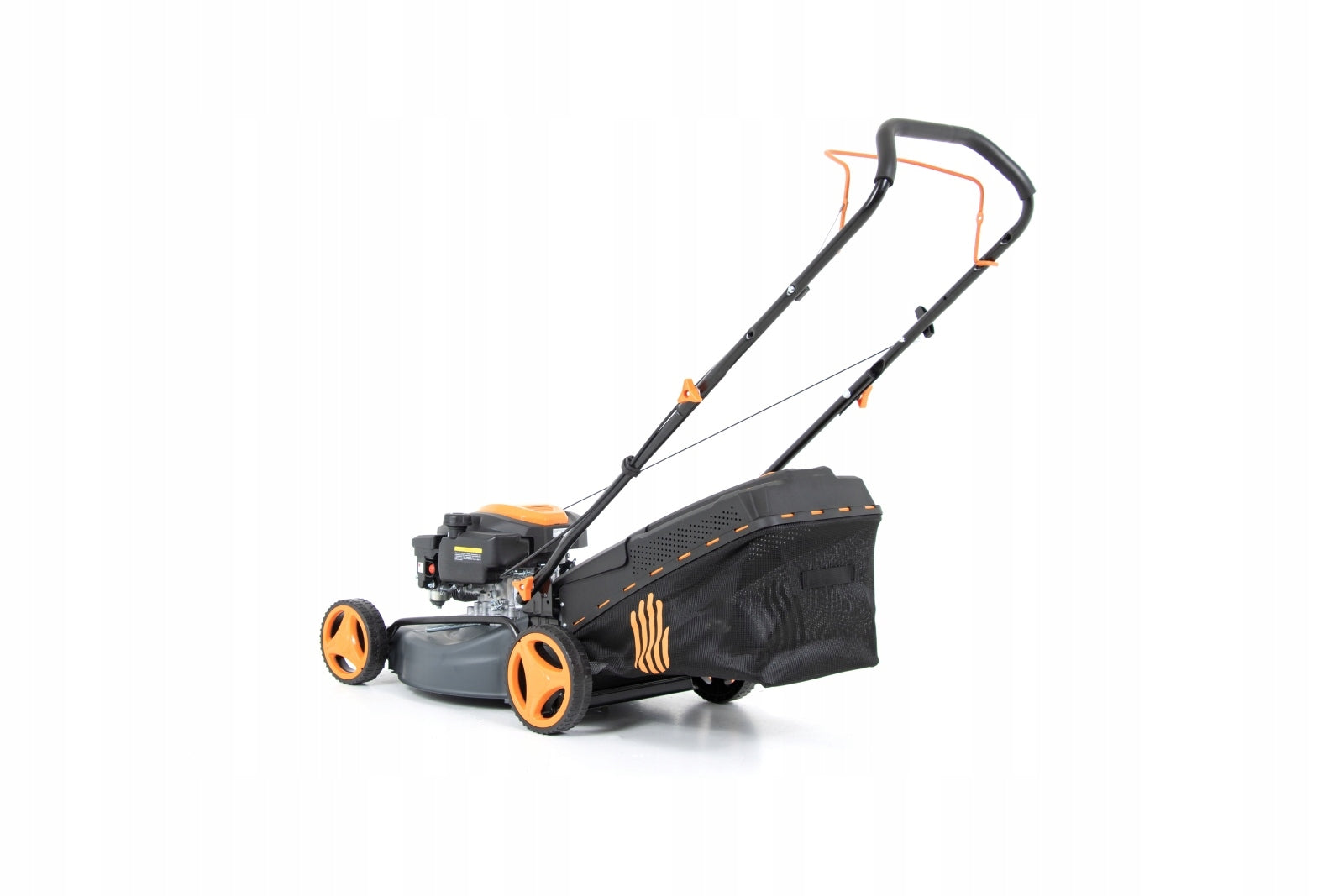 HANDY STRONG METAL COMBUSTION MOWER WITHOUT PUSH DRIVE 46cm 150cm3 BASKET Engine displacement 150 cm³