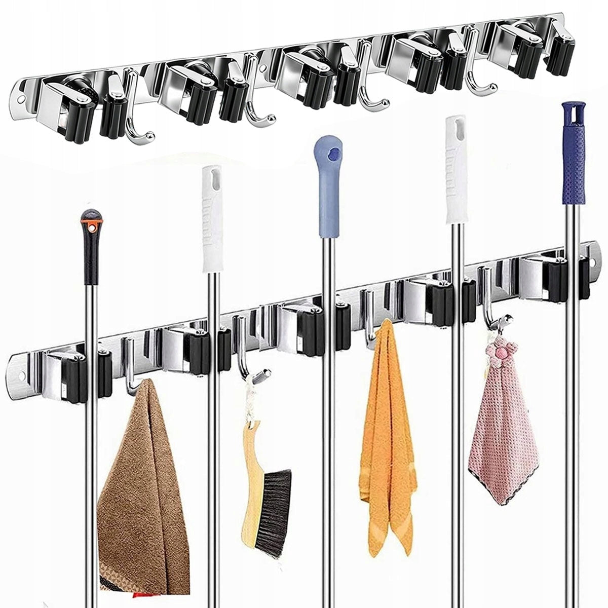 HANGER GARDEN TOOL HOLDER BROOM MOP RAKE WALL BRUSHES