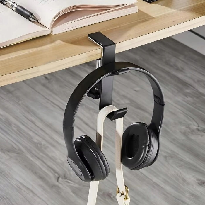 HANGER HEADPHONE HOLDER BAG BACKPACK METAL BLACK FOR TABLETOP DESK Manufacturer code WIESZAK UCHWYT NA SŁUCHAWKI TORBĘ PLECAK P151