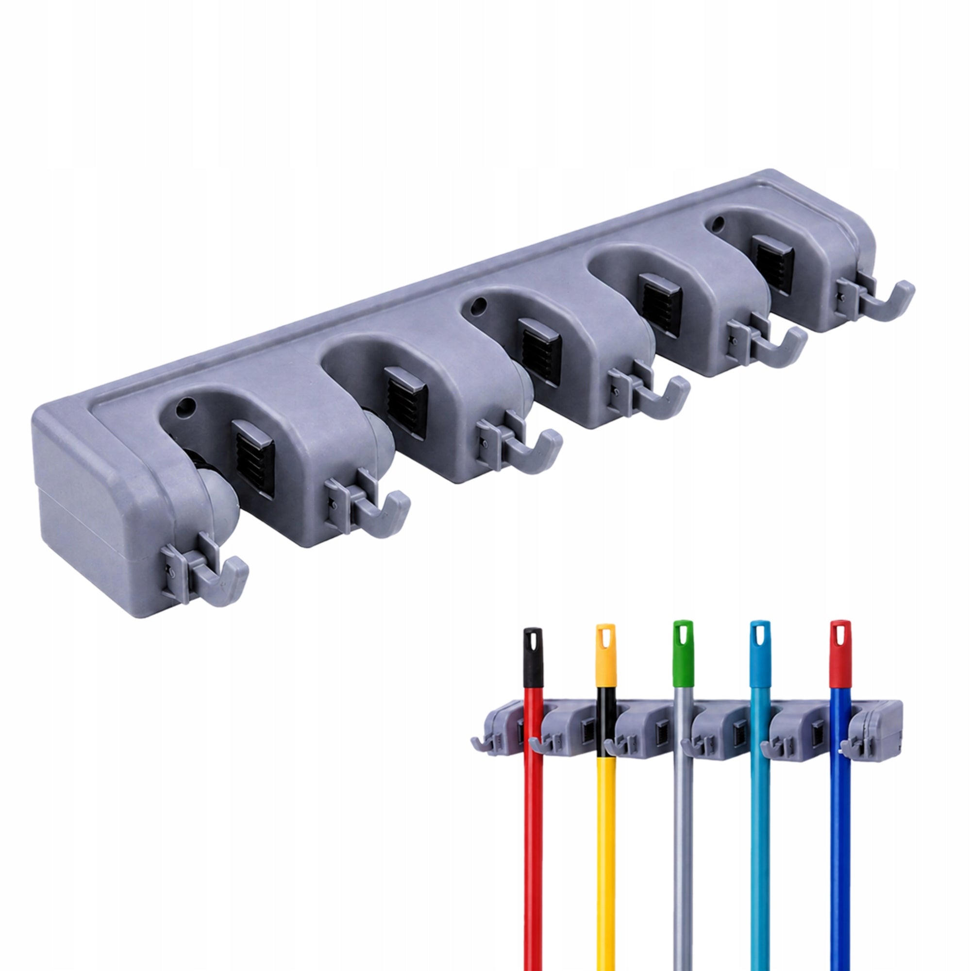 HANGER WALL MOUNT FOR TOOLS RAKE BROOM MOPS BRUSH ORGANIZER