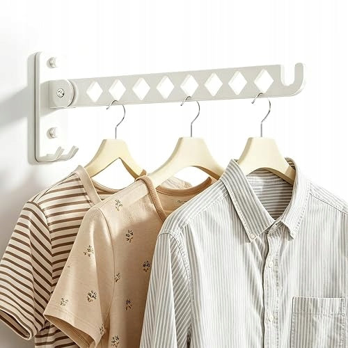 HANGERS FOLDING ALUMINUM WALL HOOKS WITHOUT DRILLING SET OF 3