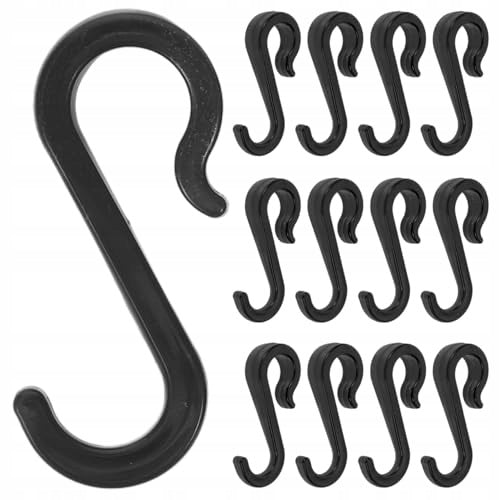 HANGERS S SHAPED BLACK PLASTIC BATHROOM 24 PCS. for home Brand no brand