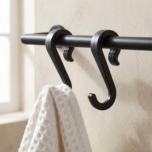 HANGERS S SHAPED BLACK PLASTIC BATHROOM 24 PCS. for home Manufacturer code Bez marki