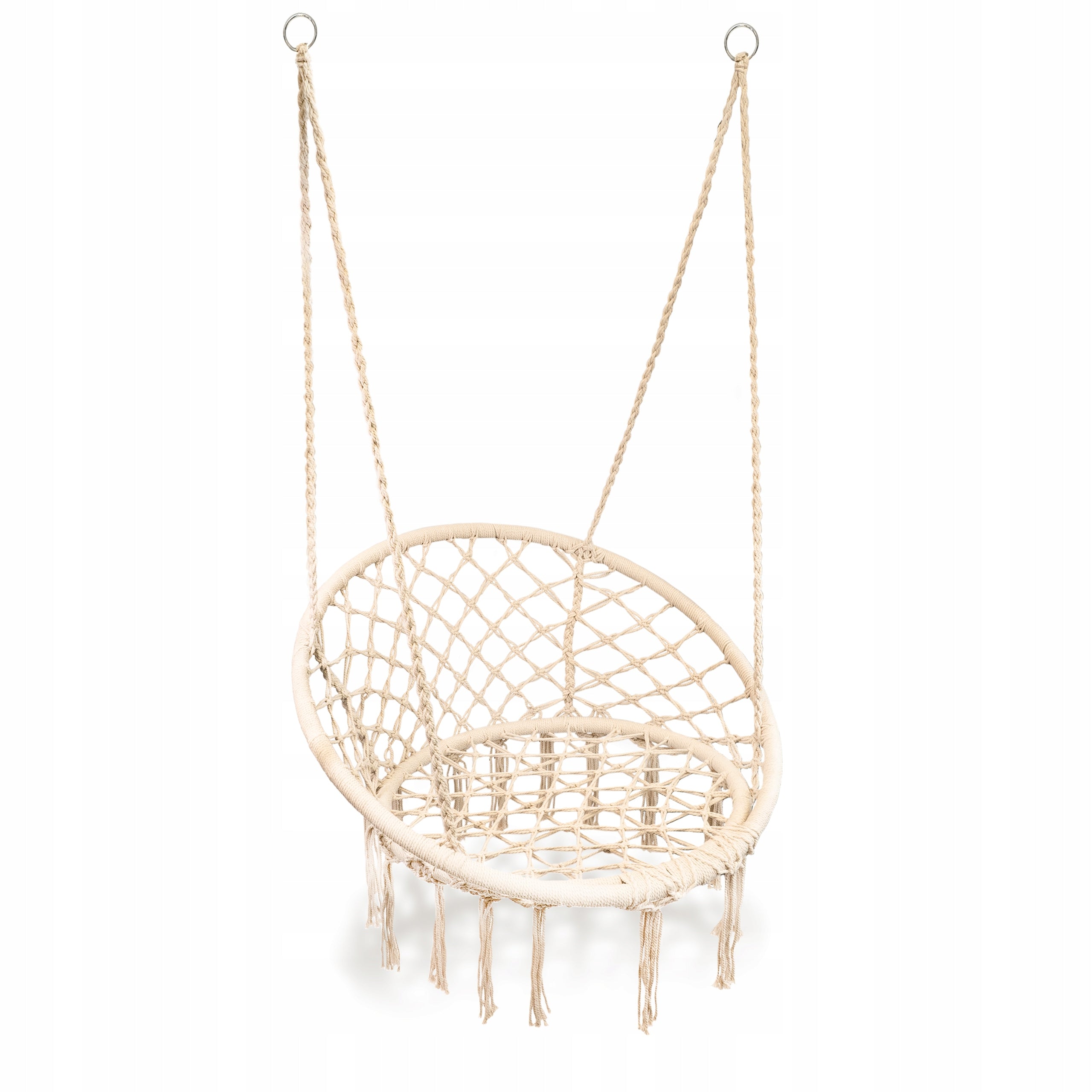 HANGING BOHO GARDEN SWING ARMCHAIR FOR HOME ON TERRACE STORK NEST ECRU Brand no brand