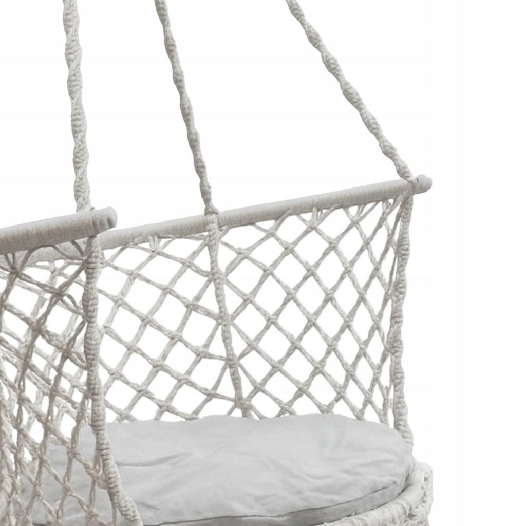 HANGING CHAIR XXL 150KG GREY STORK NEST BALCONY GARDEN TERRACE Manufacturer no brand
