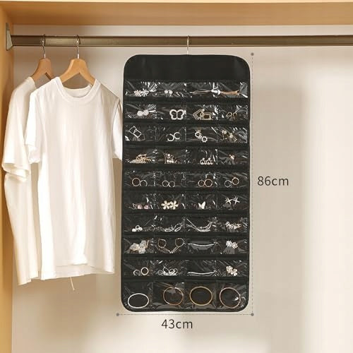 HANGING JEWELRY ORGANIZER CLOTHES CLOSET FOR JEWELRY STORAGE Manufacturer code Bez marki