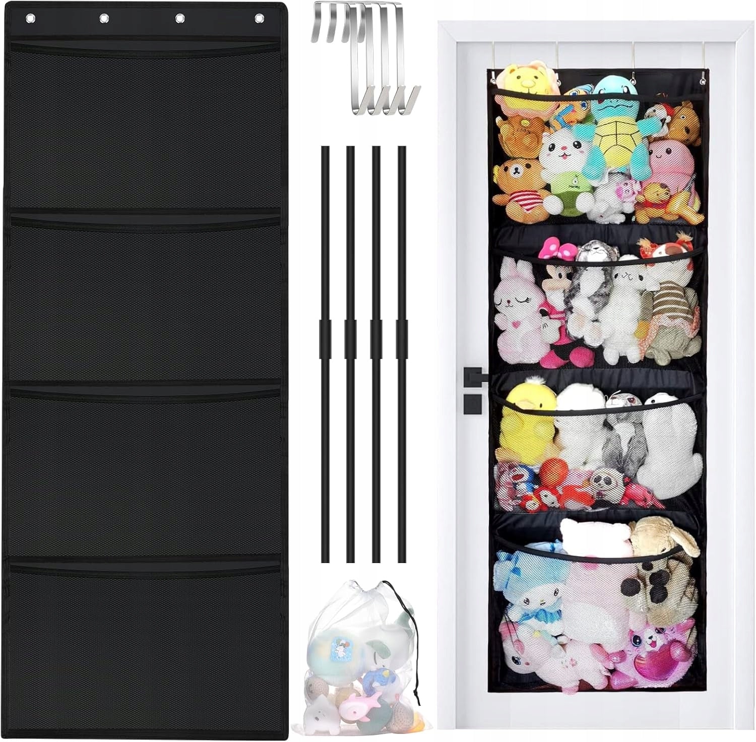 HANGING MESH ORGANIZER TOY CONTAINER PLUSHIES CHILD'S ROOM 165cm