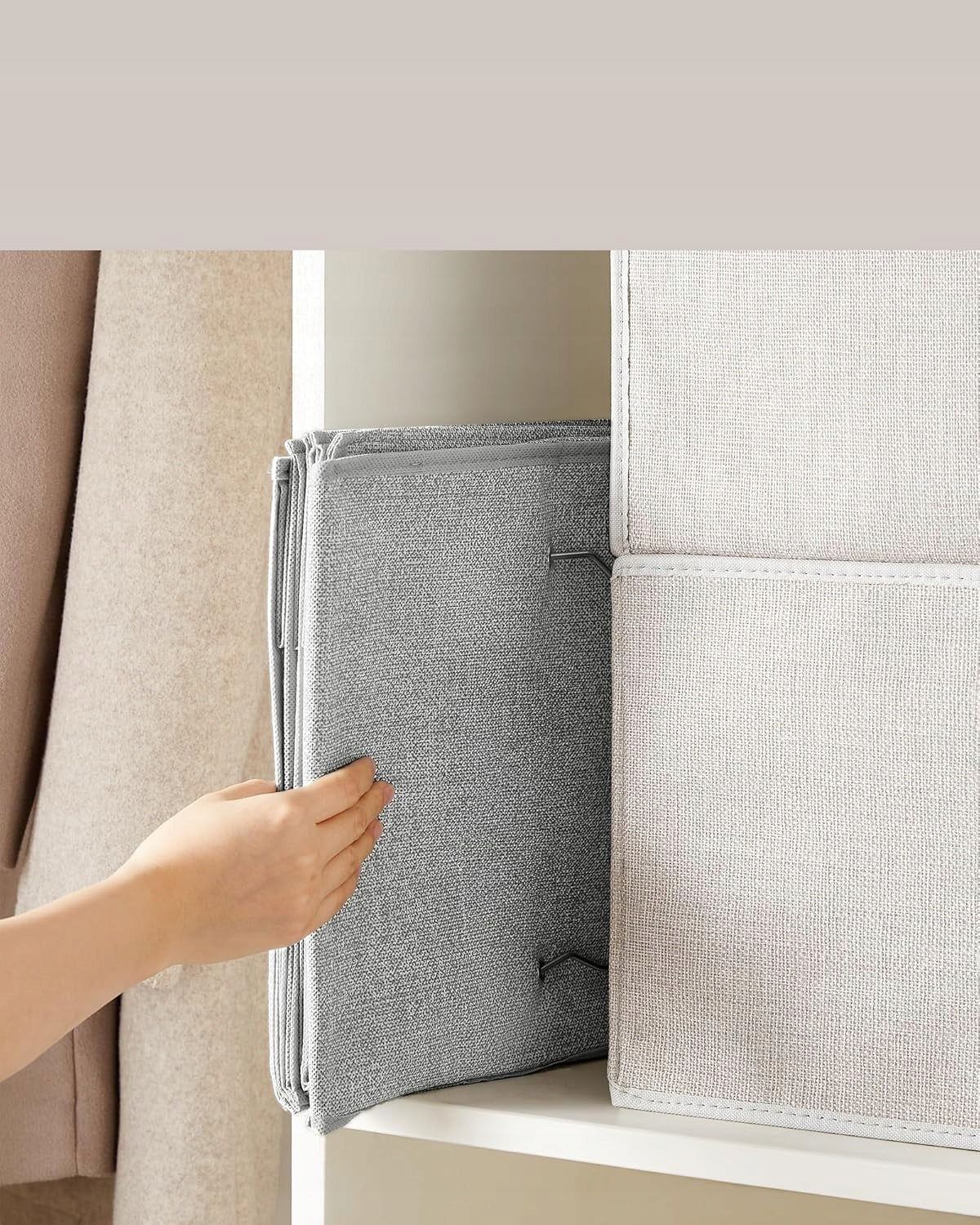 HANGING ORGANIZER CLOSET CLOTHES STORAGE ACCESSORIES FOLDING GREY 2 PCS Brand no brand