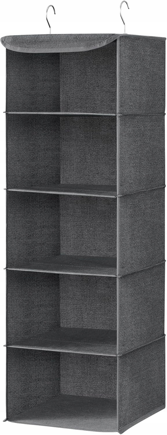 HANGING ORGANIZER FOLDING FOR CLOSET BOOKCASE CLOTHES MATERIAL BASKET 5 SHELVES Brand no brand