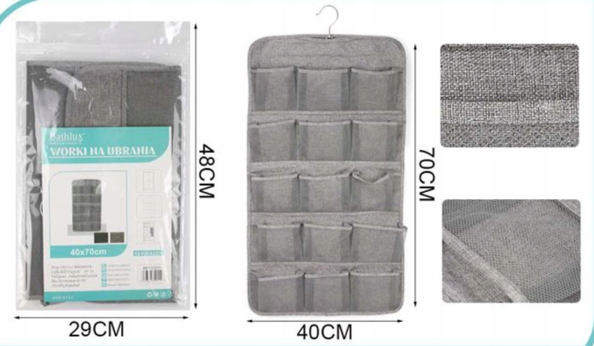 HANGING ORGANIZER FOR WARDROBE FOR UNDERWEAR SOCKS POCKETS HANGER EAN (GTIN) 5907100661344