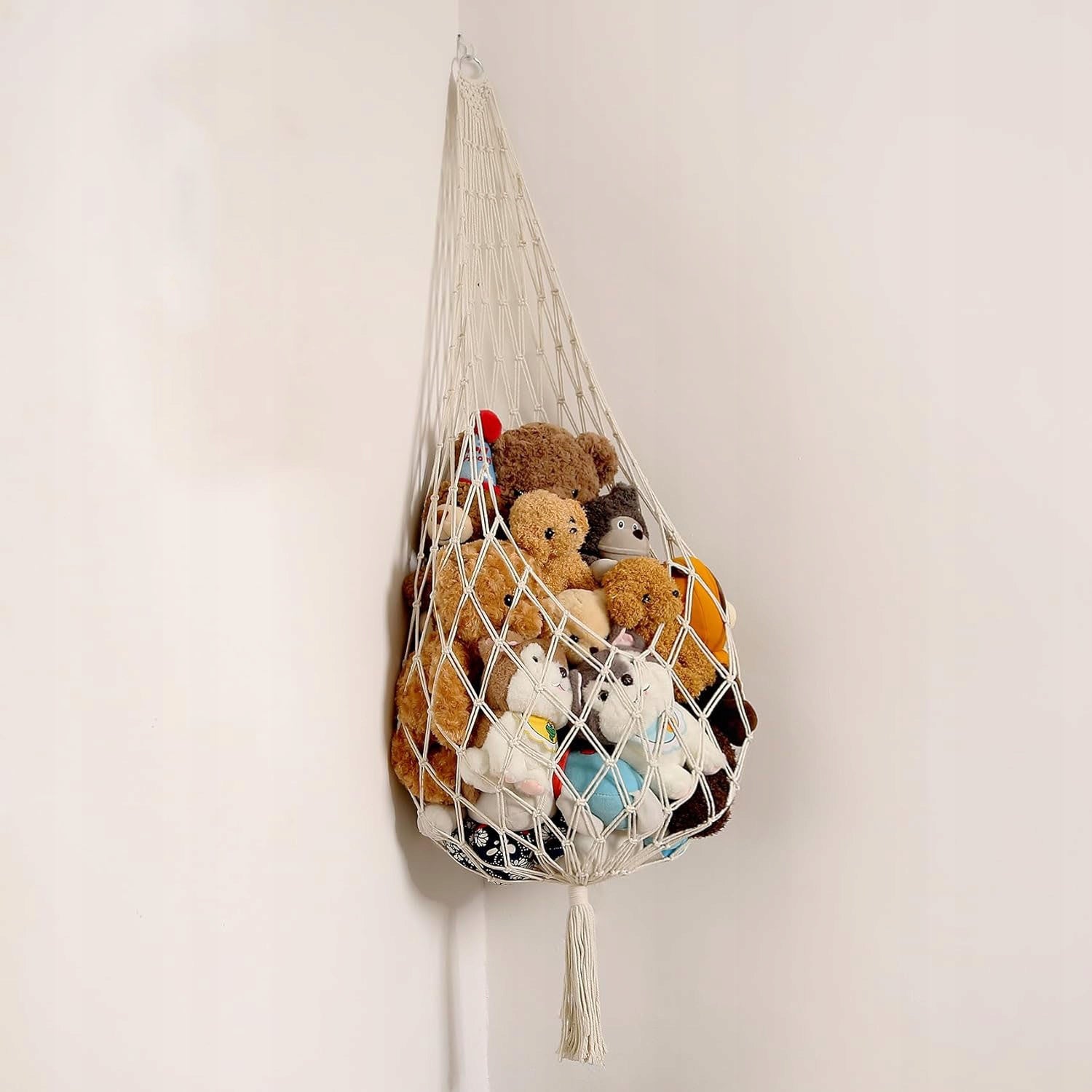 HANGING ORGANIZER WALL RACK MESH STORAGE FOR TOYS STUFFED ANIMALS Manufacturer code 008262 NA ZABAWKI DLA DZIECI