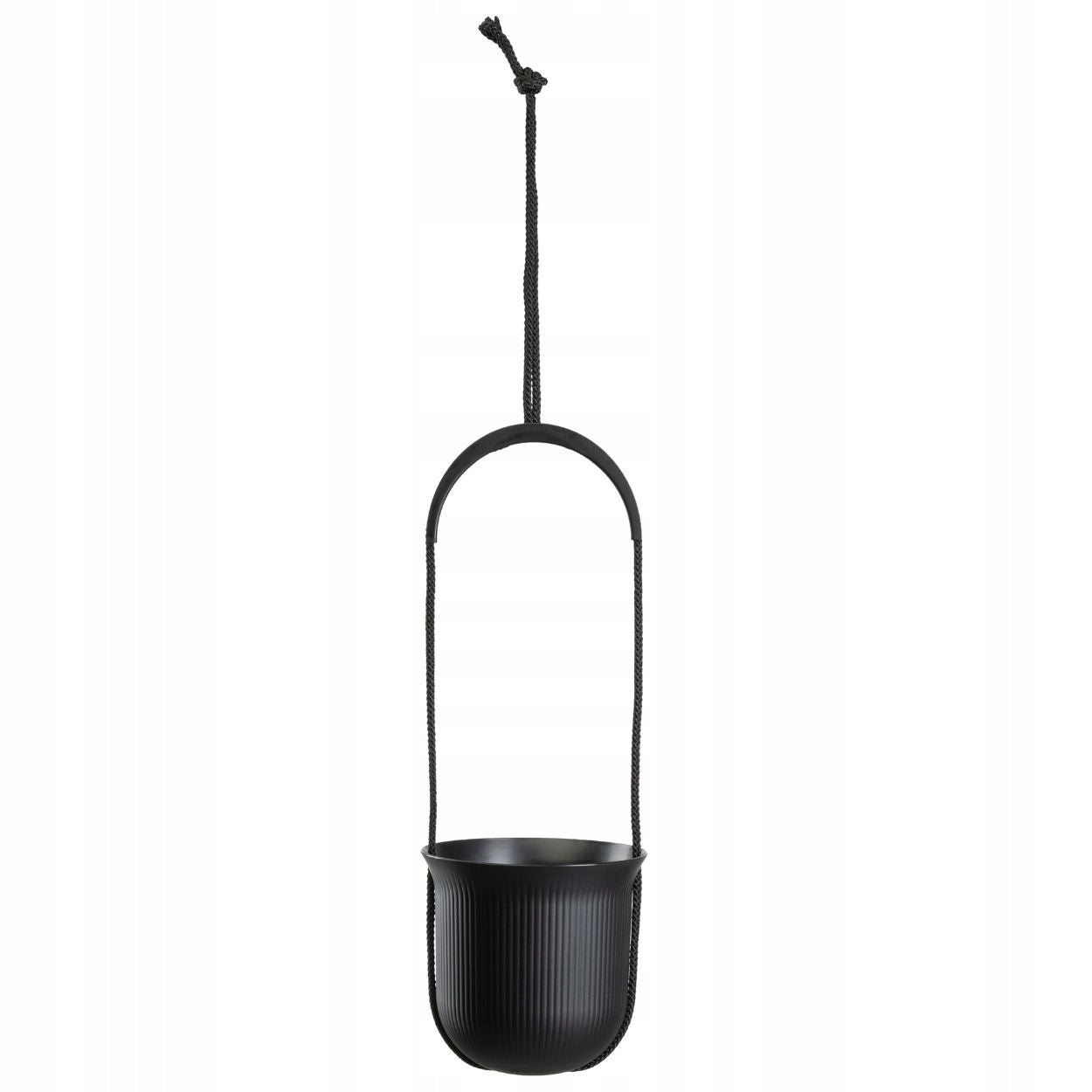 HANGING PLANTER BLACK for balcony terrace plastic cover flowers 17,9x17,3cm Material synthetic material