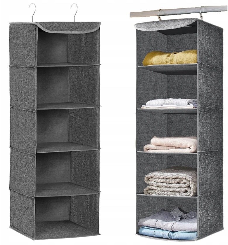 HANGING SHELF MATERIAL SHELVES FOR WARDROBE FOLDABLE CLOTHES ORGANIZER
