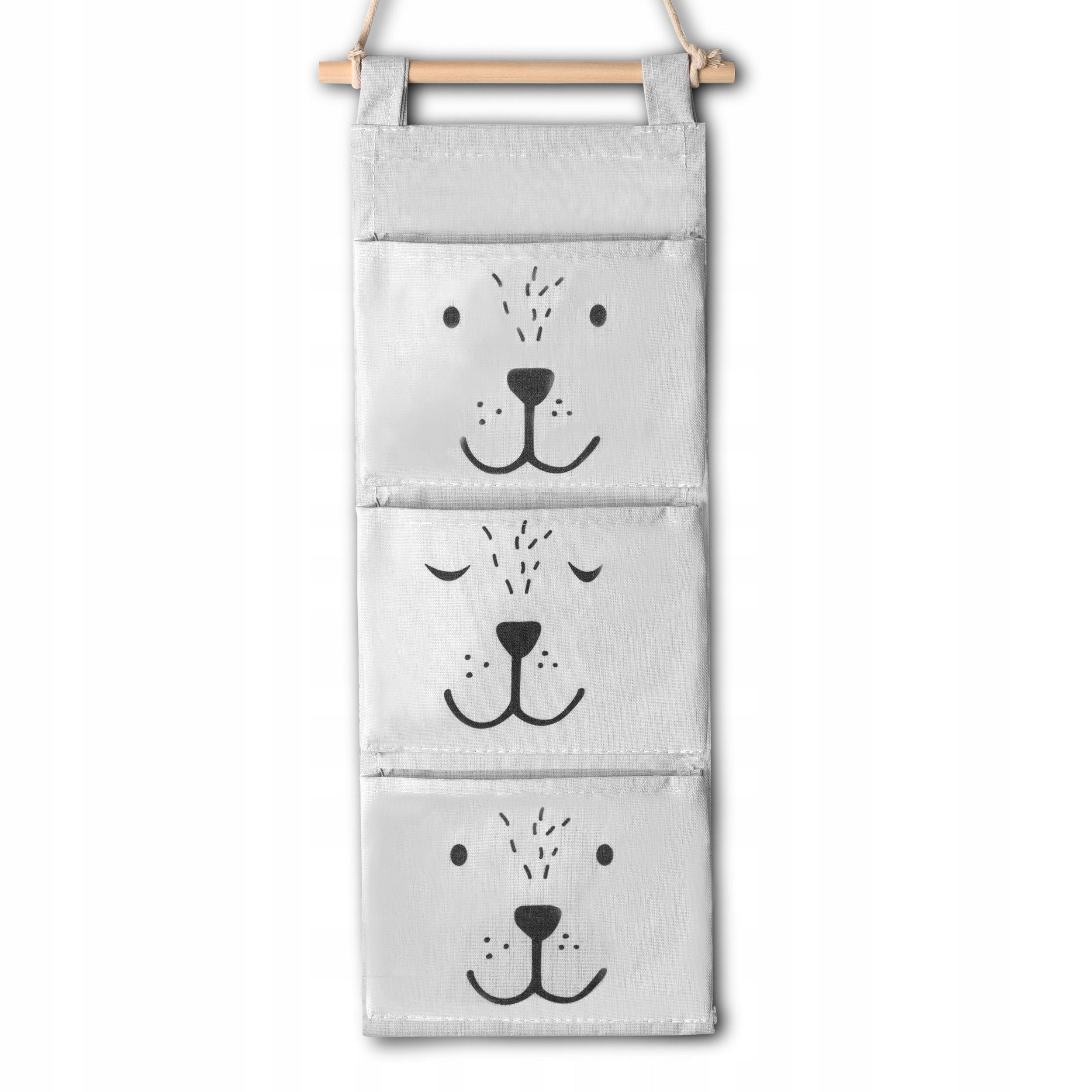 HANGING TOY ORGANIZER ACCESSORY CONTAINER 3 POCKETS NUKIDO