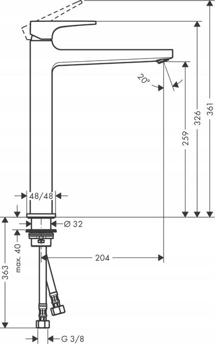 Hansgrohe Metropol Waschtischmischer, 32512670 