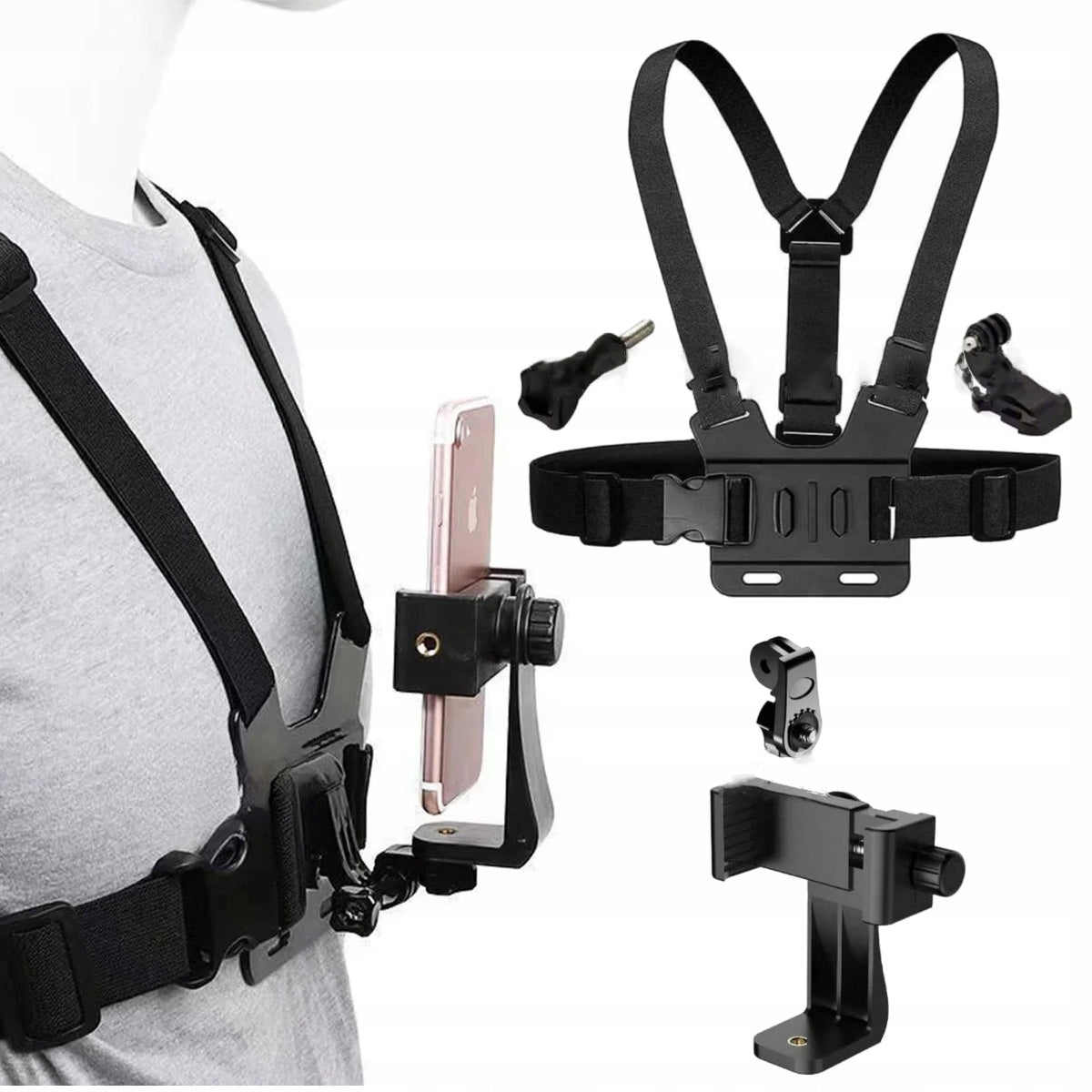 HARNESS BRACES CHEST HOLDER FOR PHONE GOPRO DJI CAMERA EAN (GTIN) 5903794489820