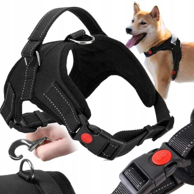HARNESS + DOG LEASH SOFT reflective vest ros. XS