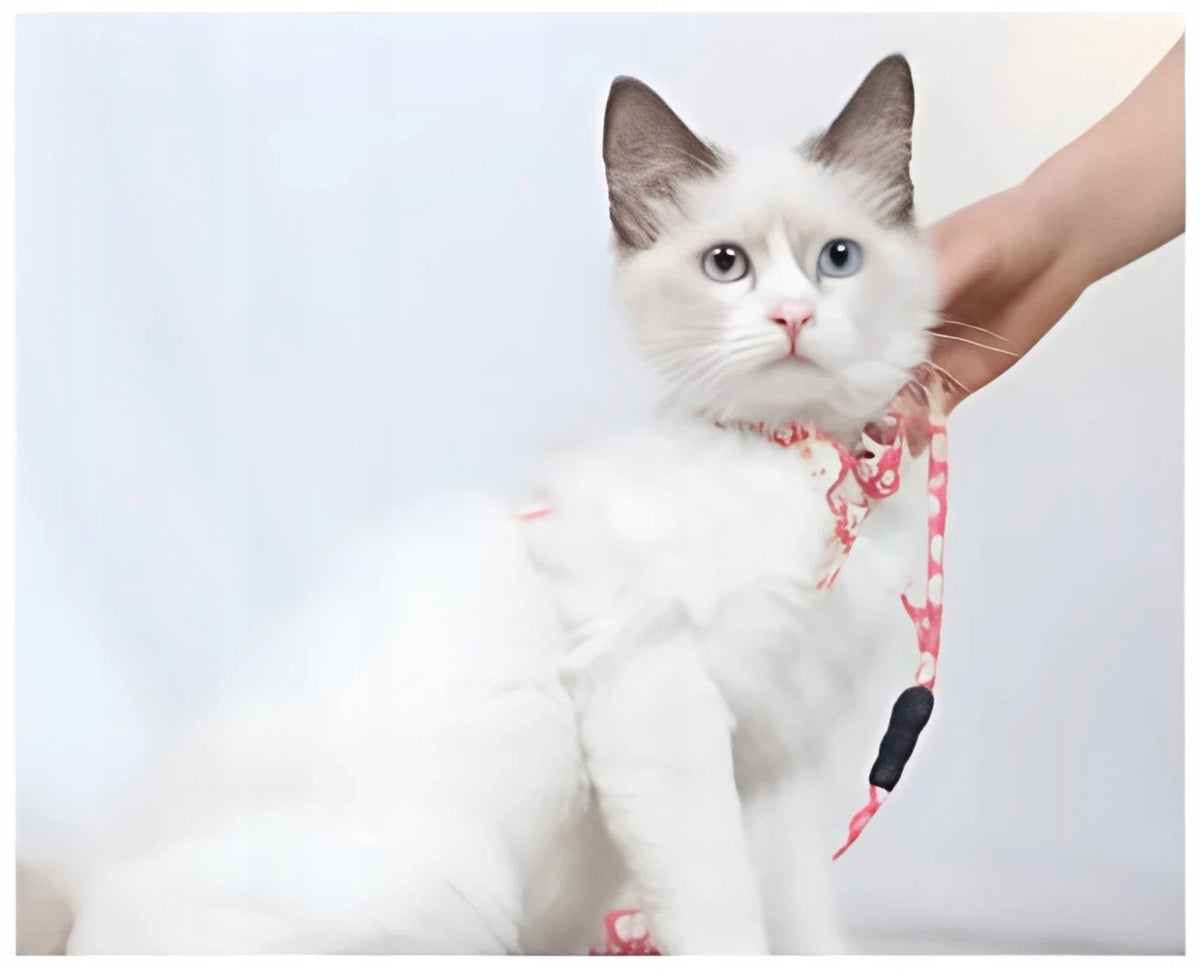 HARNESS FOR CATS AND SMALL DOGS RED SIZE M - LEASH 1,5m Manufacturer code Z0091