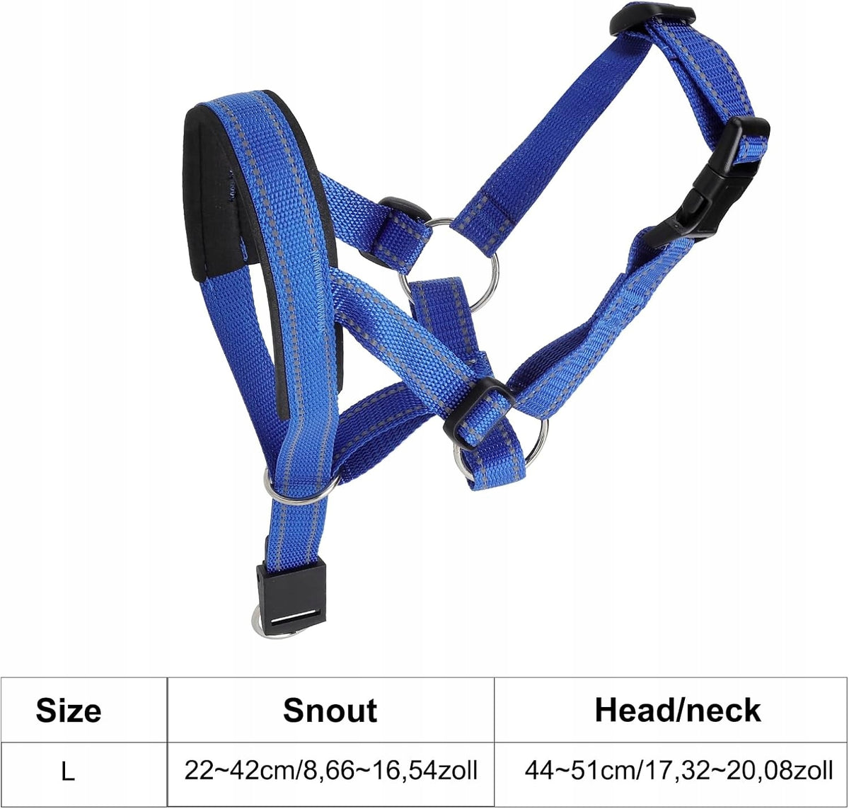 HARNESS FOR LARGE DOGS WITHOUT PULLING NEOPRENE L BLUE Manufacturer code UPRZĄŻ PSA BEZ CIĄGNIĘCIA TRENINGOWA DUŻ