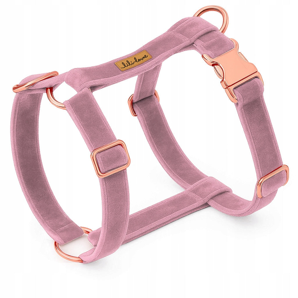 HARNESS GUARD VELOUR FOR DOG ADJUSTABLE PRESSURE-FREE COMFORTABLE VELOUR ros. M Brand Lililove