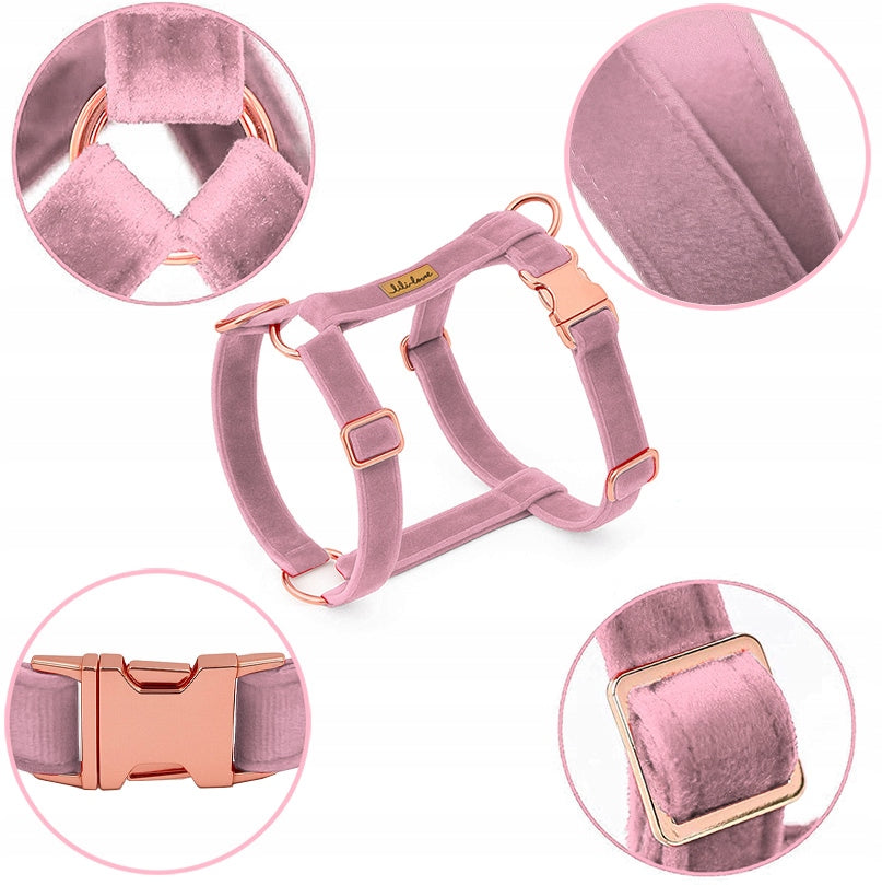HARNESS GUARD VELOUR FOR DOG ADJUSTABLE PRESSURE-FREE COMFORTABLE VELOUR ros. M Kind walking harness