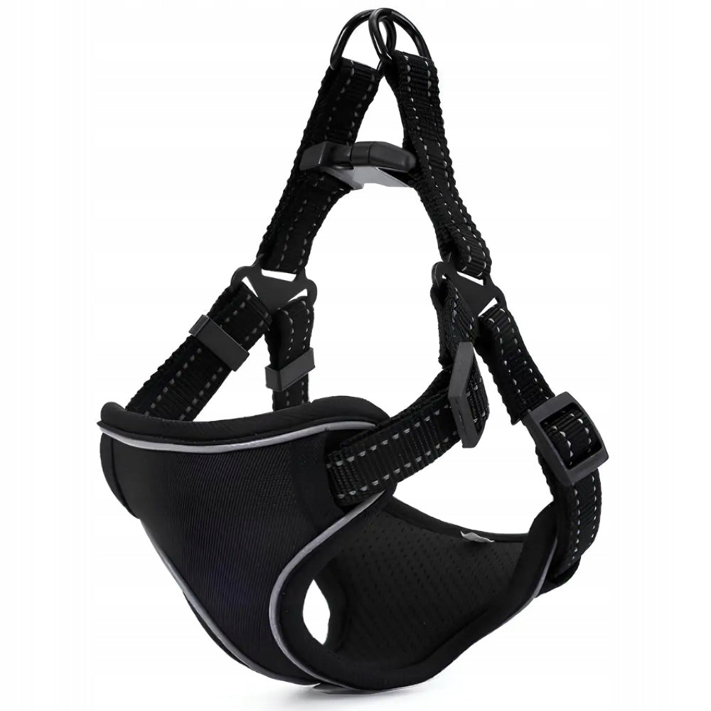 HARNESS WITH DOG LEASH PRESSURE-FREE ADJUSTABLE REFLECTIVE HANDLE LARGE L Manufacturer code 2968