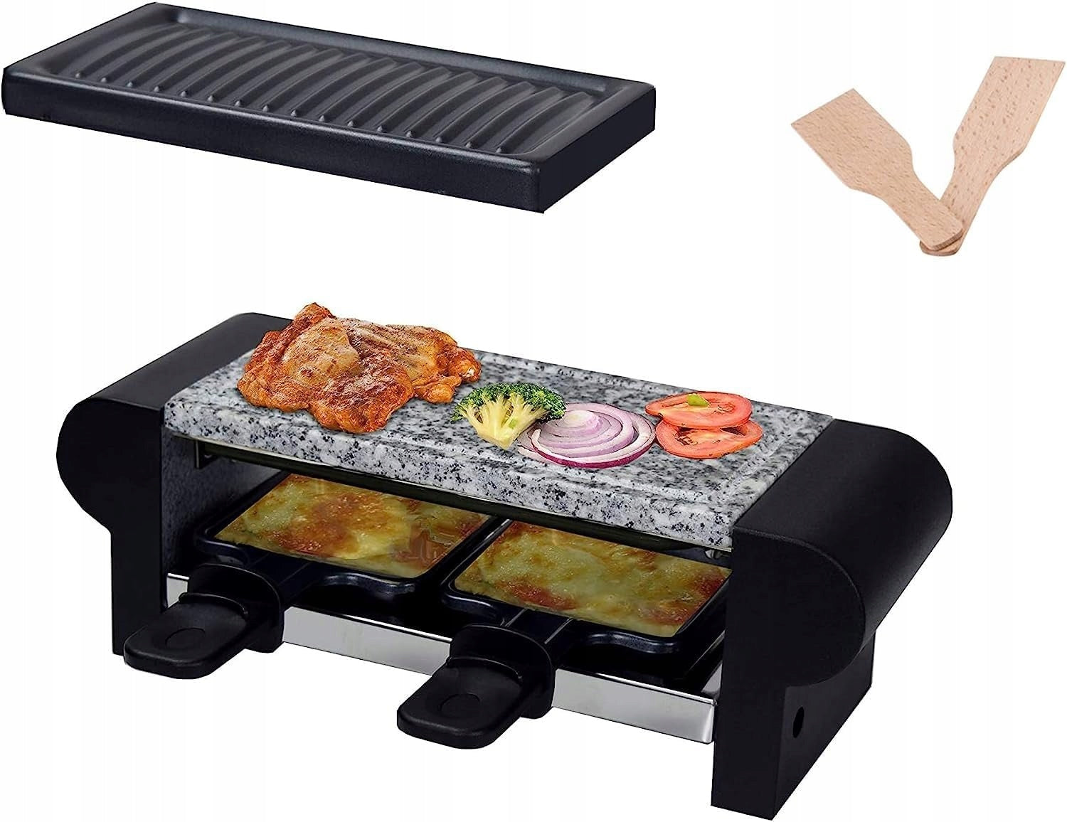 HASAYAKI electric grill with stone and non-stick plate | 350 W