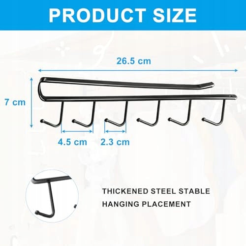 HAT WALL HANGER 6 IRON HOOKS UP TO 5 KG WITHOUT DRILLING Manufacturer code Bez marki
