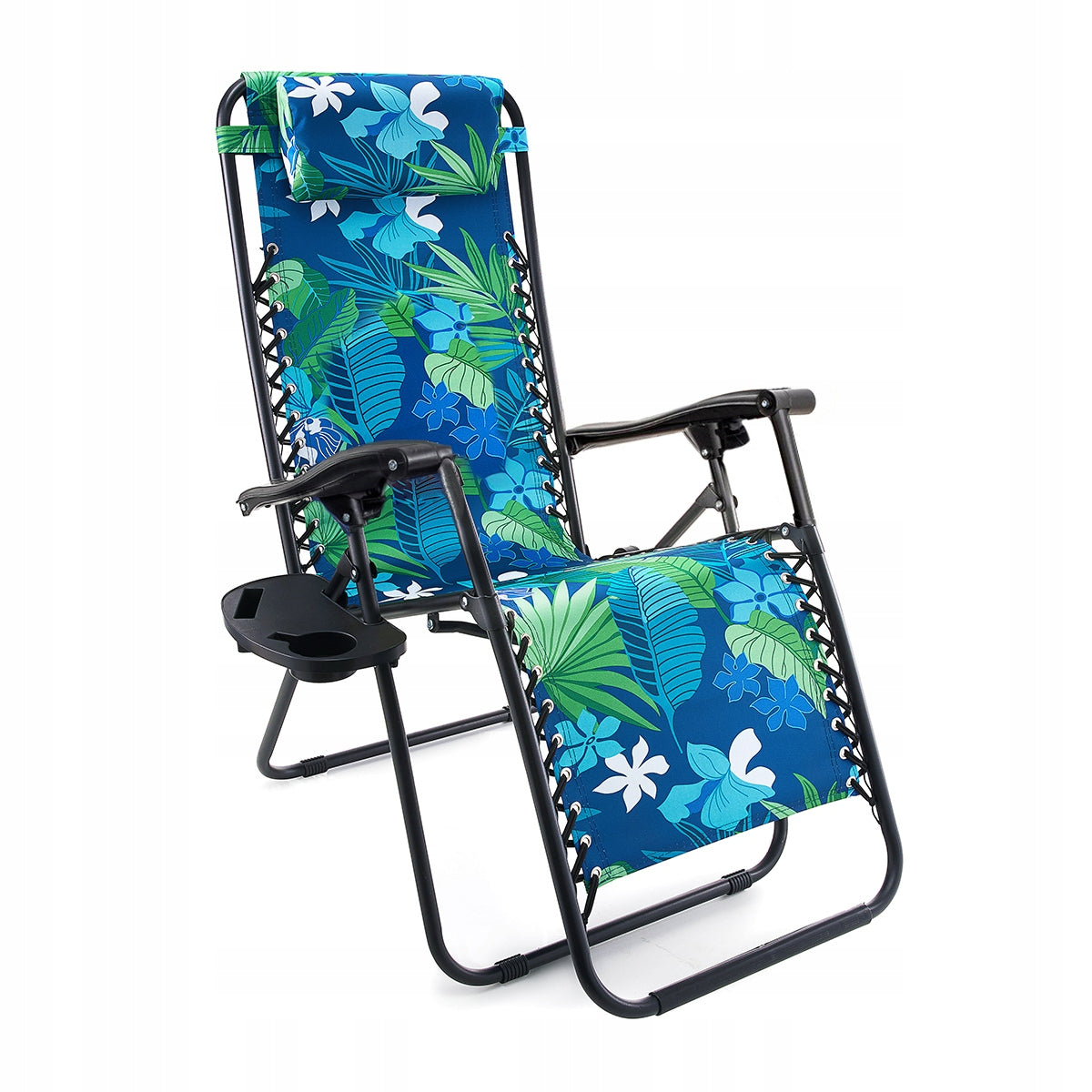 HAWAIIAN FLOWERS BEACH CHAIR GARDEN CHAIR SOPRATO FOLDING 2IN1 FOR TERRACE Frame material metal