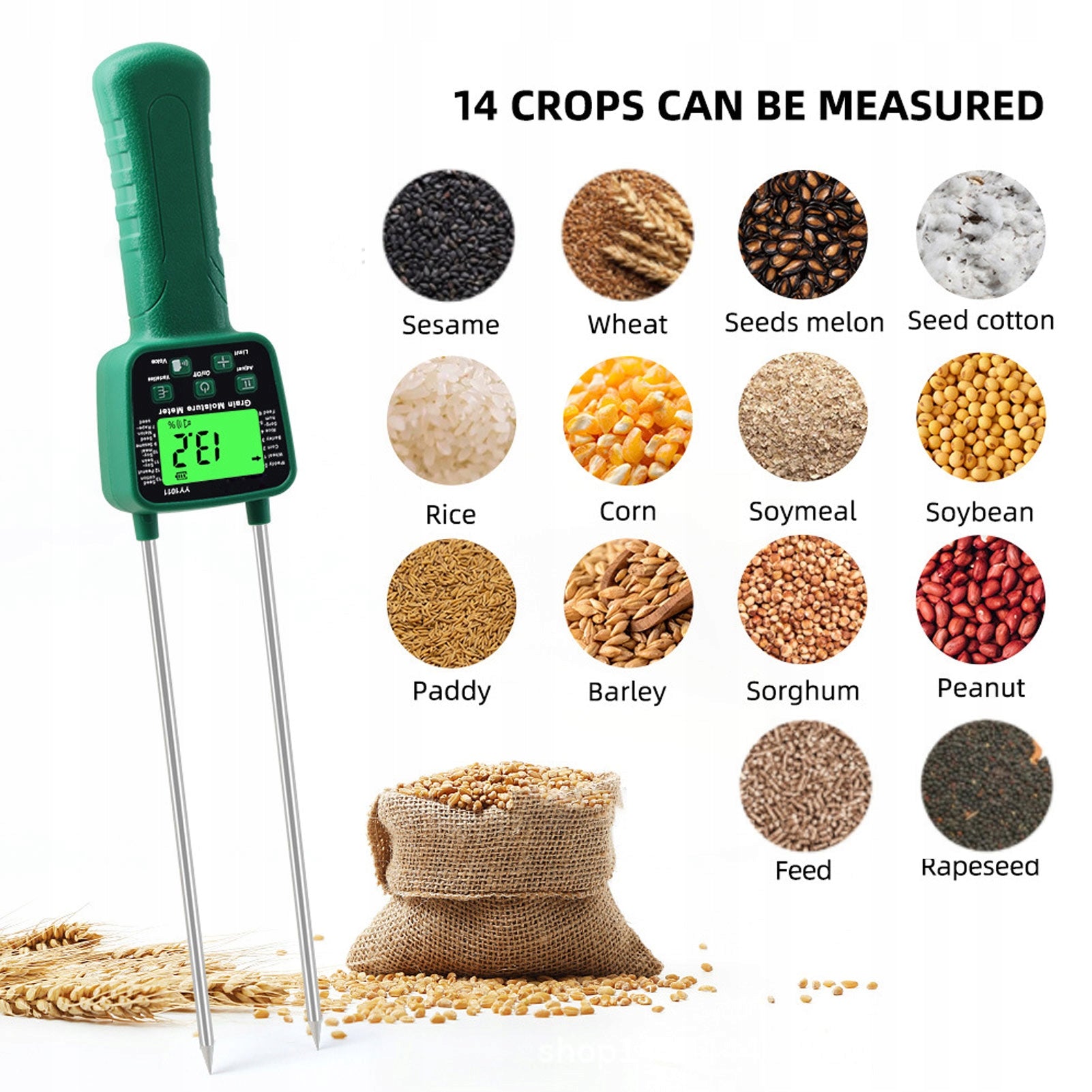 HAY MOISTURE METER HUMIDITY TESTER FOR AGRICULTURE UNIVERSAL Manufacturer code 1021230000311