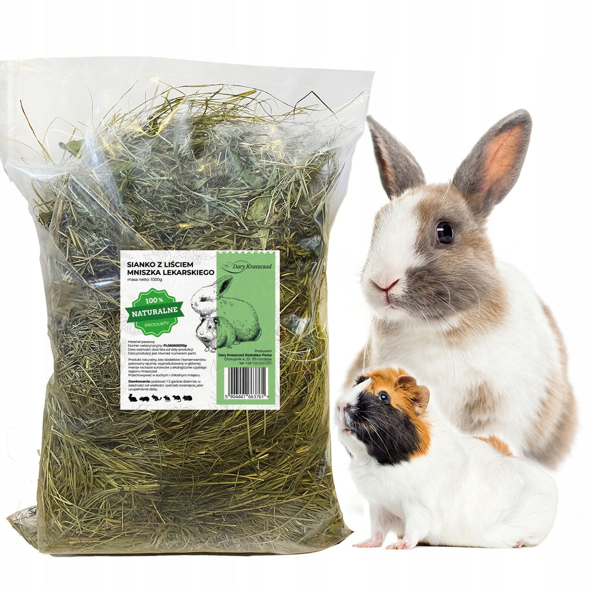 HAY WITH DANDELION HERB HERBS FOR RABBIT RODENTS DELICACY XXL 1000G