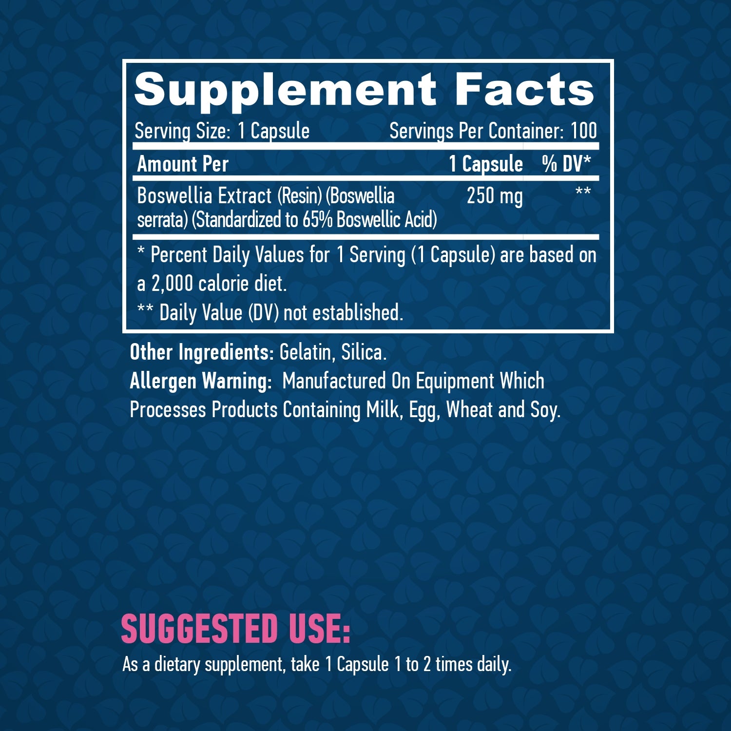 HAYA LABS Boston 250 mg 100 capsules Brand Haya Labs