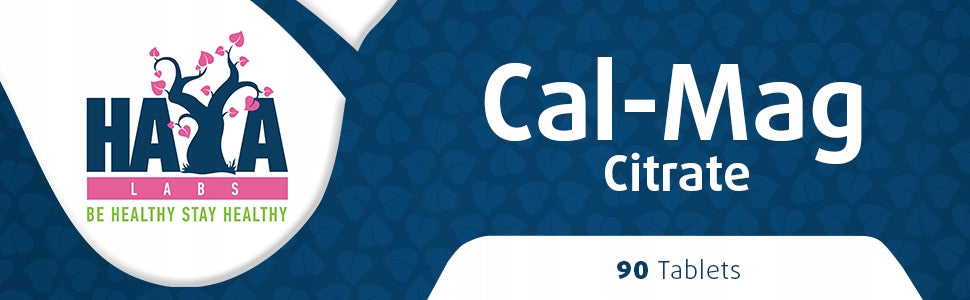 HAYA LABS Cal-Mag Citrate, Citrate, 90 tablets Form pastilles