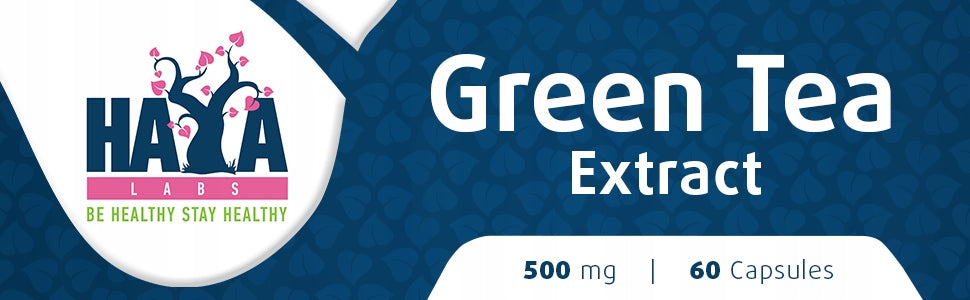 HAYA LABS Green Tea Extract, Appetite Reducing Capsules, 500 mg 60 kaps Expiration date not specified