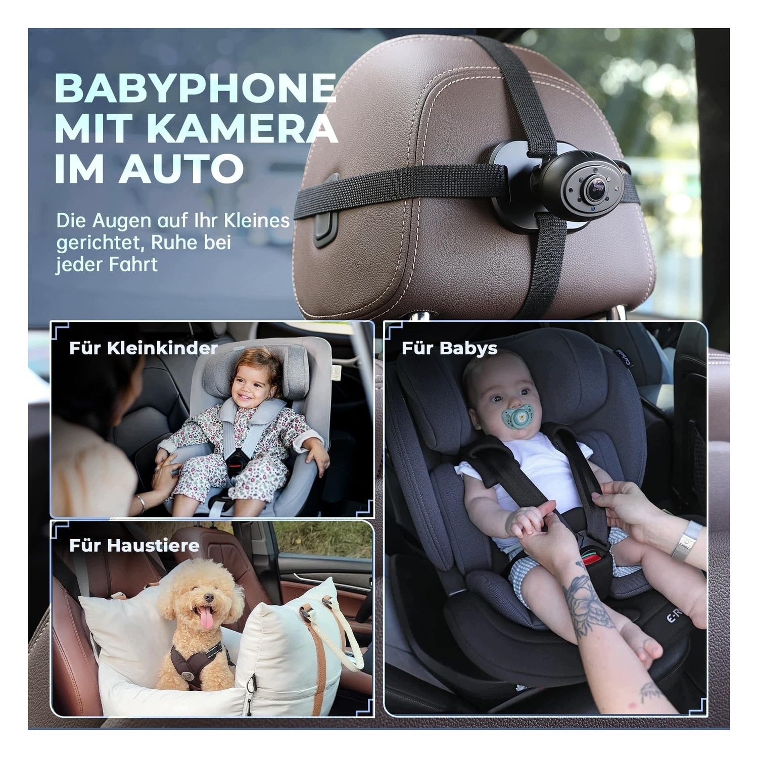 HD 1080P car camera - with monitor - with night vision Kind breathing monitor