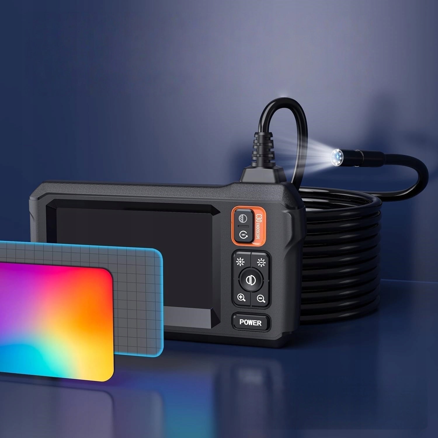 HD 5m 4.3" IPS Type-C 8LED Inspection Camera for Pipes Manufacturer code 8850297332245