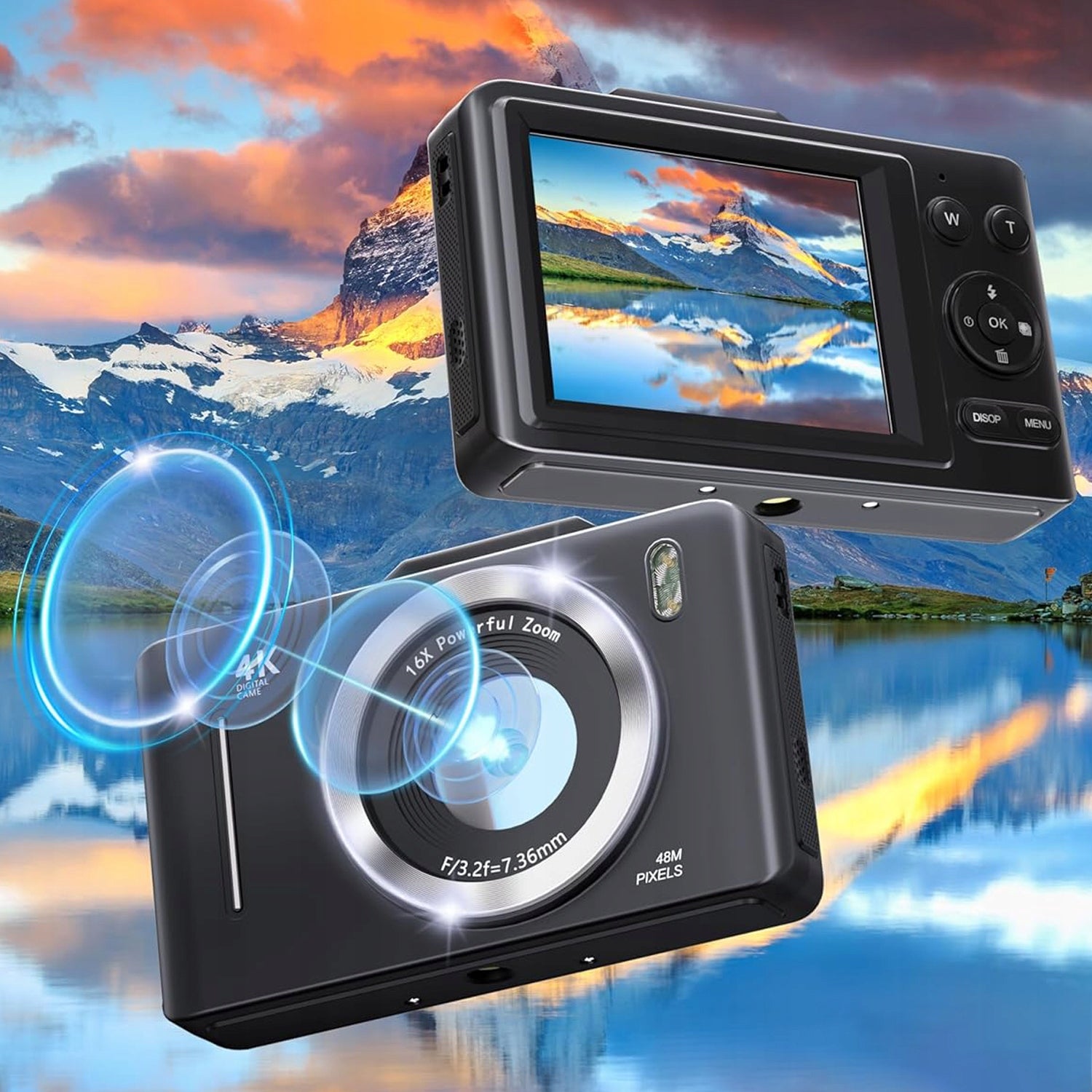 HD COMPACT DIGITAL CAMERA 48MP 16X ZOOM 4K GIFTS + 32GB MEMORY CARD Brand Bedee