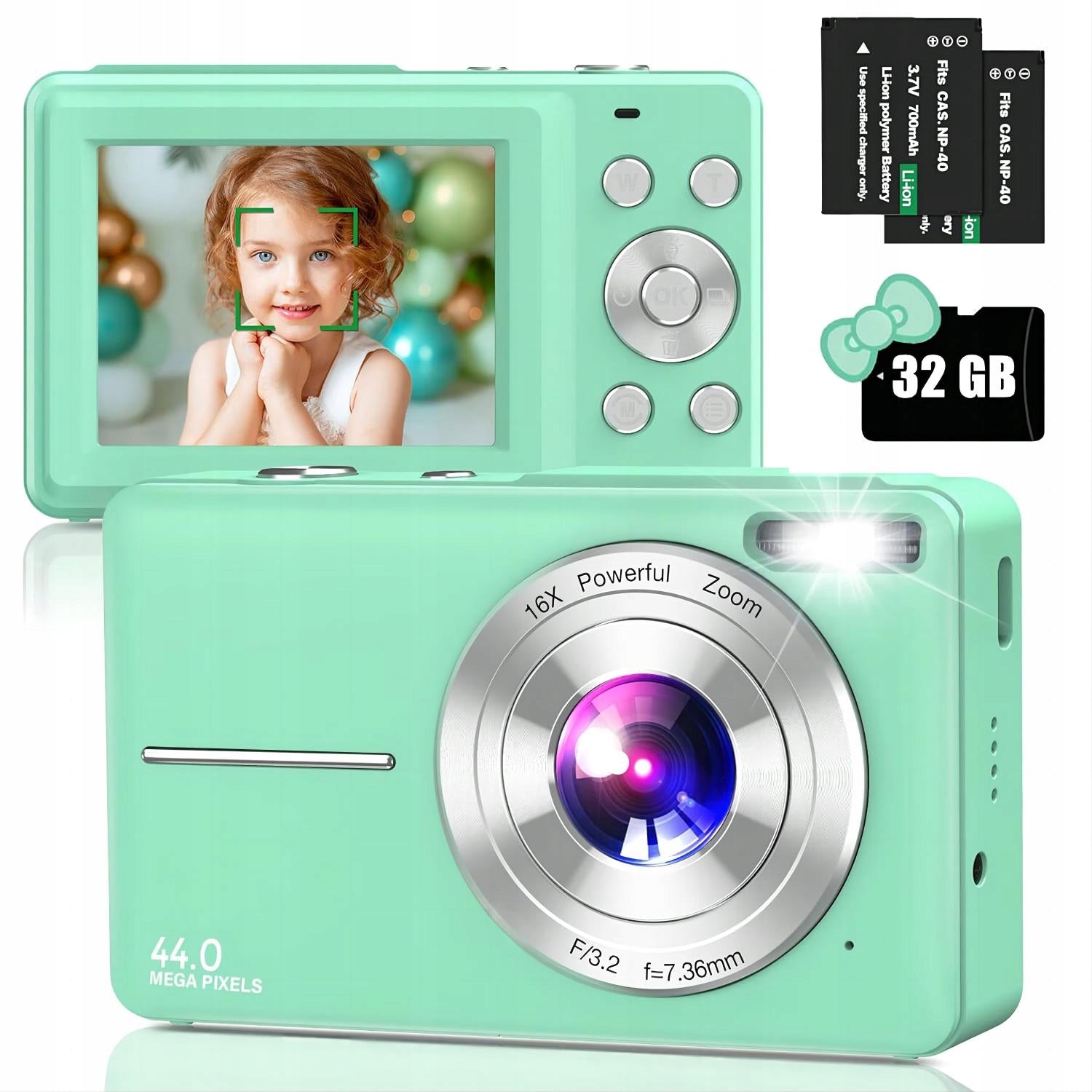 HD DIGITAL CAMERA 1080P 44MP ZOOM 16X FLASH INSERTION PORTABLE Packaging status original