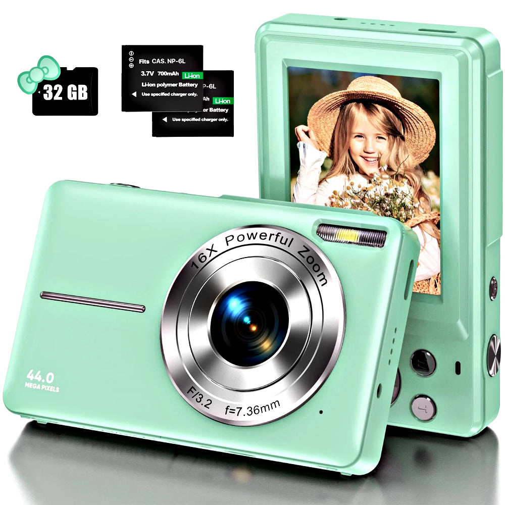 HD DIGITAL CAMERA 1080P 44MP ZOOM 16X FLASH INSERTION PORTABLE