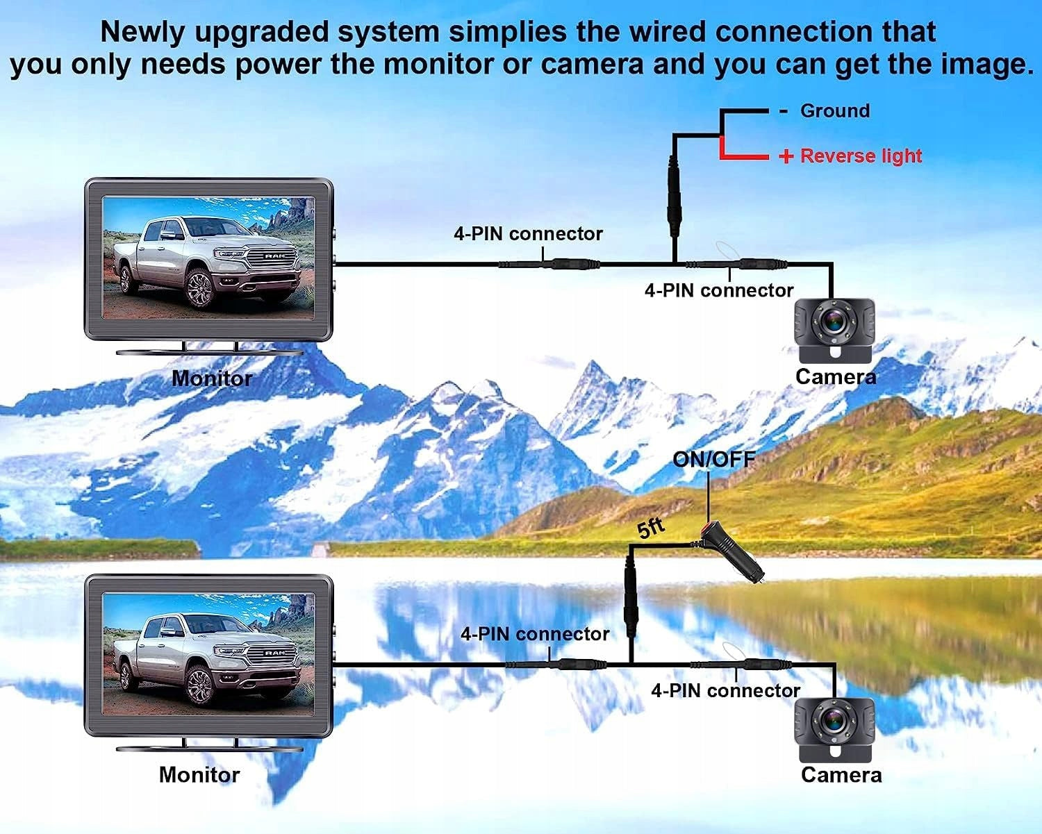 HD Reversing Camera with 5 Inch Monitor SUV Passenger Car Brand no brand