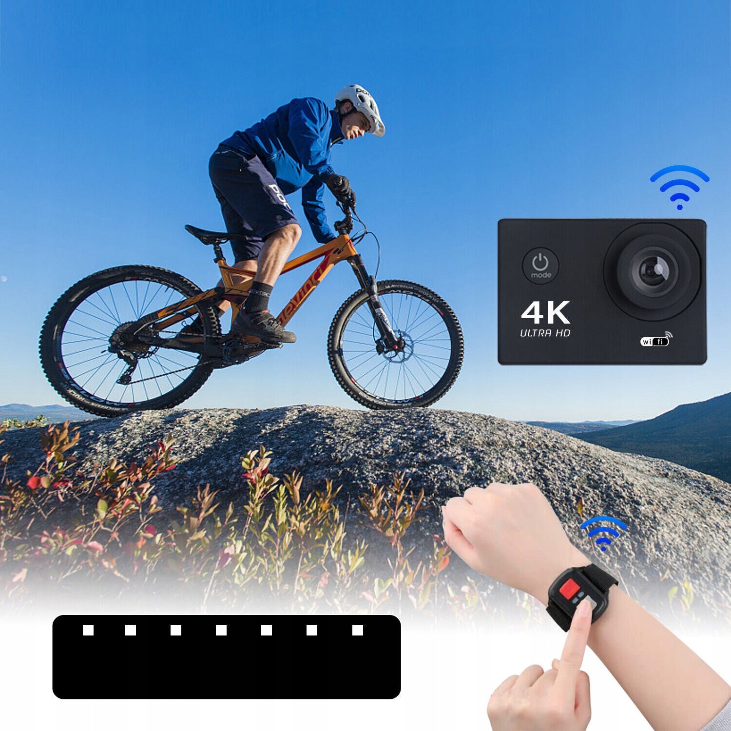 HD SPORTS CAMERA 4K WATERPROOF WIFI CAMERA Brand no brand