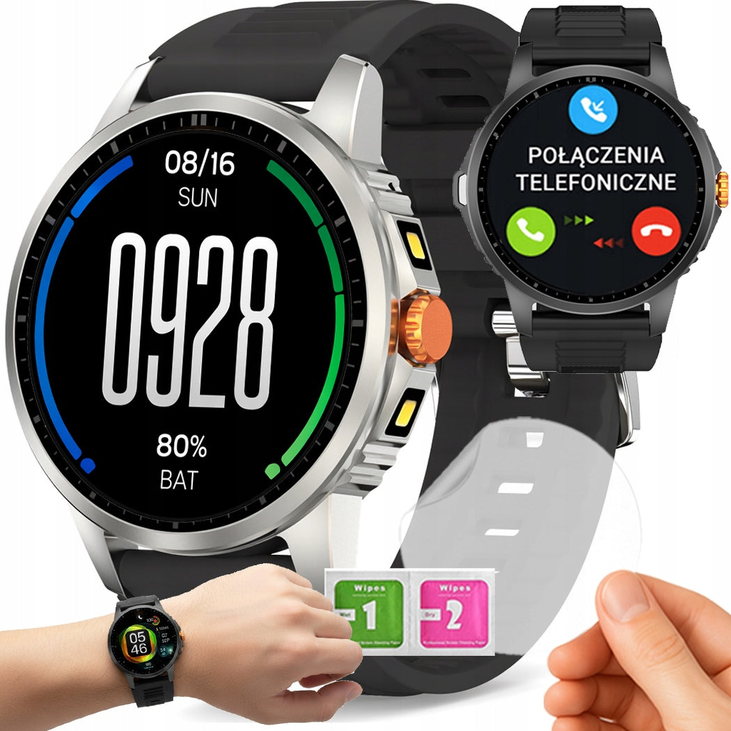 HD SPORTS SMARTWATCH | COMPASS + FLASHLIGHT | HEALTH STEPS CALORIES | HIT
