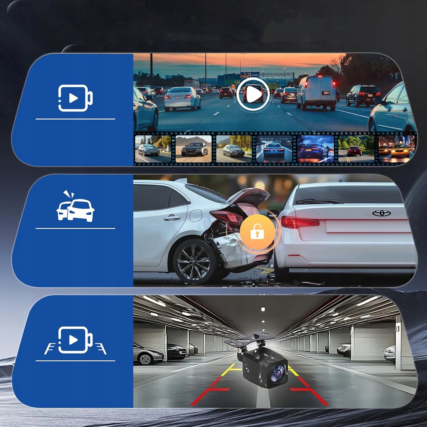HD VIDEO RECORDER WITH 64GB CAR REVERSAL Manufacturer code 5516