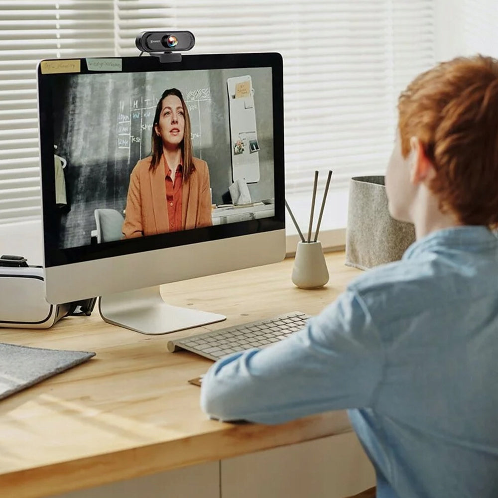 HD WIDE ANGLE WEBCAM WITH MICROPHONES AND PRIVACY COVER Packaging status original