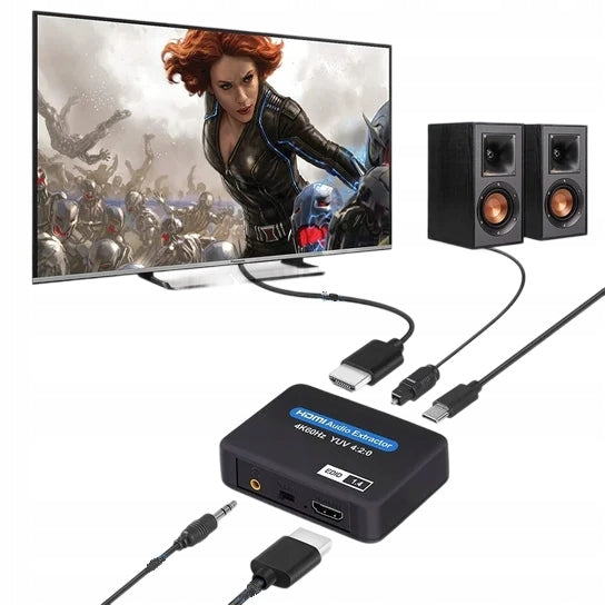 HDMI 2.0 EXTRACTOR Betune OPTICAL CONVERTER TOSLINK JACK AUX HDCP 4K Manufacturer code EKSTRAKT-JL-C1001P-BT